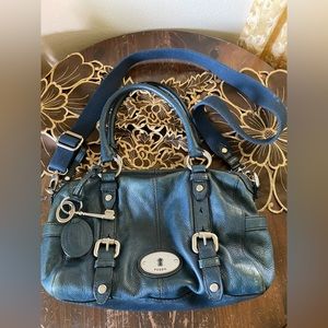 Fossil Blue Satchel Crossbody Bag